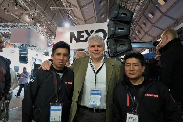 Nexo GEO, de izquierda a derecha, David Quisbert Celso Papadopulos y Richard Quisbert