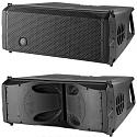 Line array DAS Audio Event 28A con y sin rejilla frontal